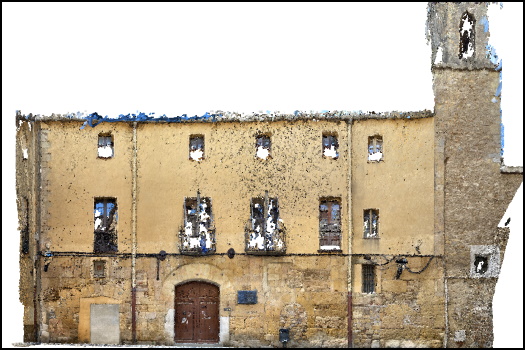 exemple de núvol de punts façana carrer Santa Anna, Tarragona